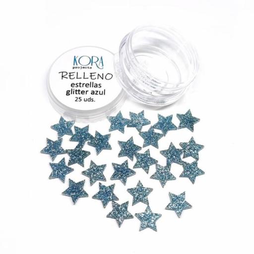 Relleno Para Shaker Estrellas Glitter Azul Kora Projects