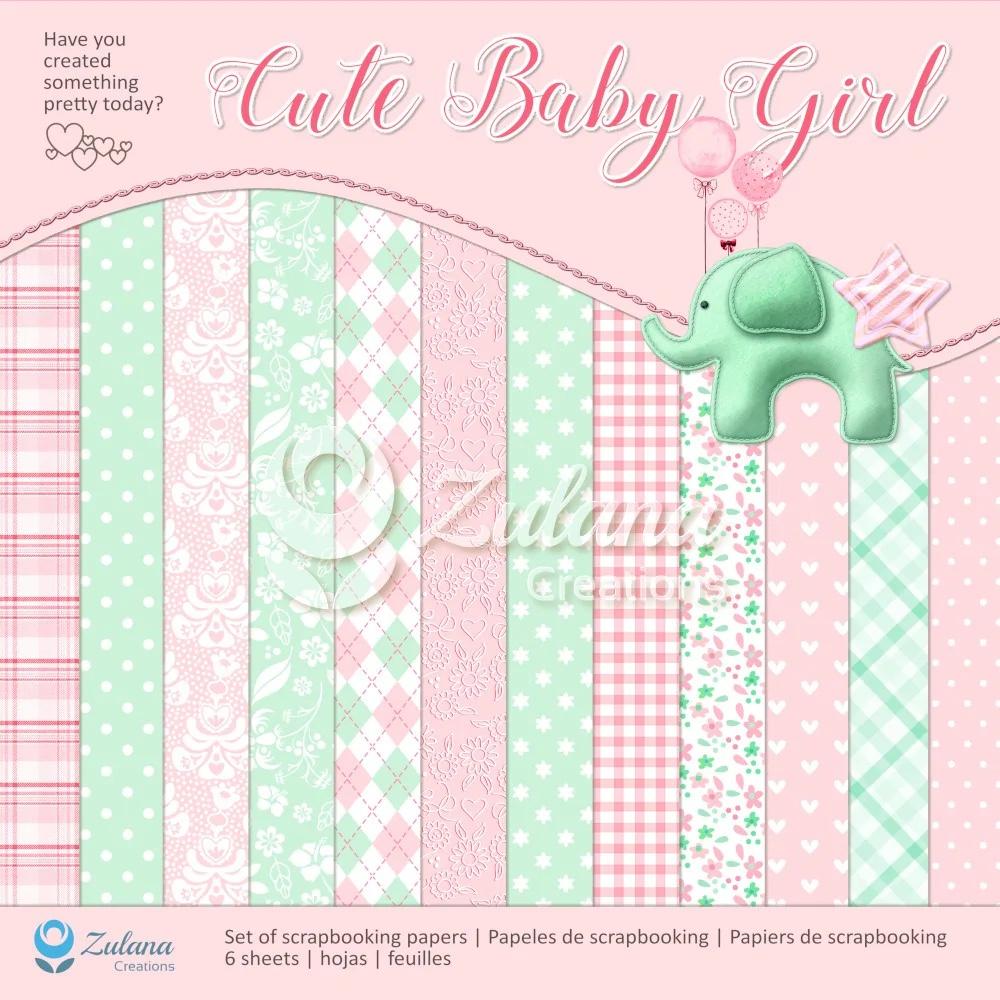 Set De Papeles Cute Baby Girl Lemoncraft