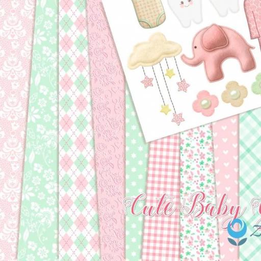 Set De Papeles Cute Baby Girl Lemoncraft [2]