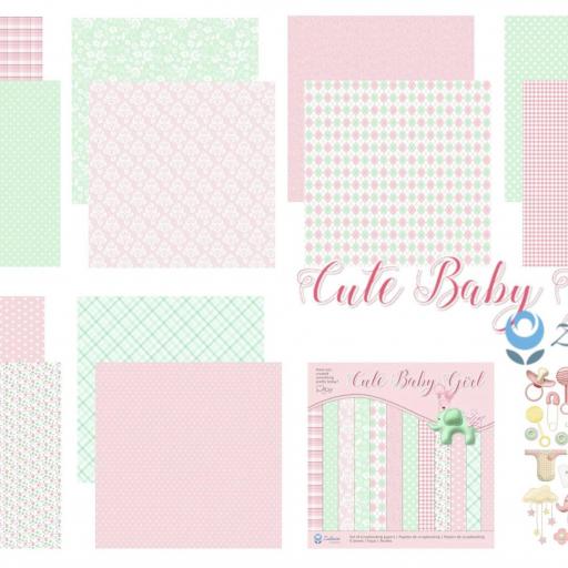 Set De Papeles Cute Baby Girl Lemoncraft [1]