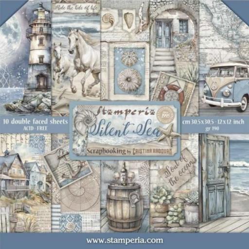 Set de Papeles Silent Sea Stamperia 