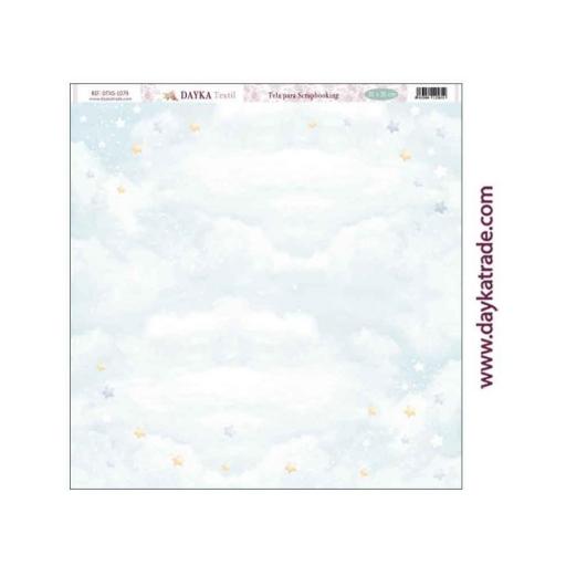 Tela de Encuadernar Nubes Y Estrellas Puro Amor Azules Dayka Trade [3]