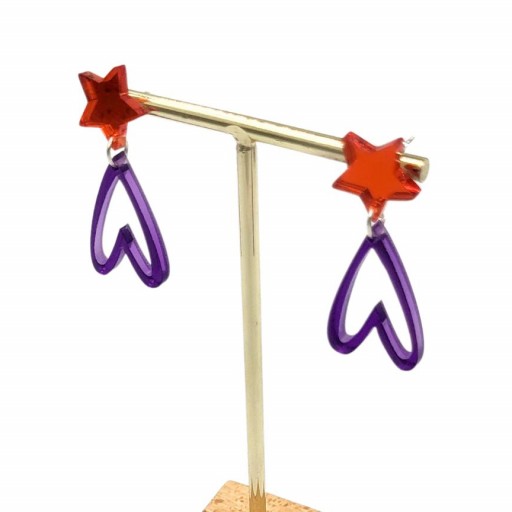 Pendientes Cuore Morado [1]