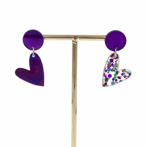 Pendientes Party Love Morado