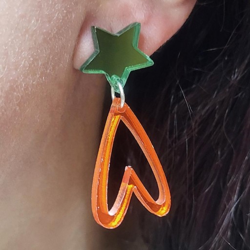 Pendientes Cuore Naranja [2]