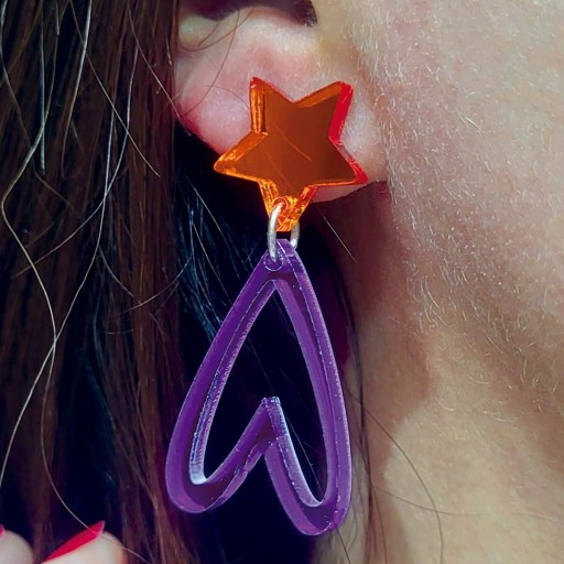 Pendientes Cuore Morado [2]