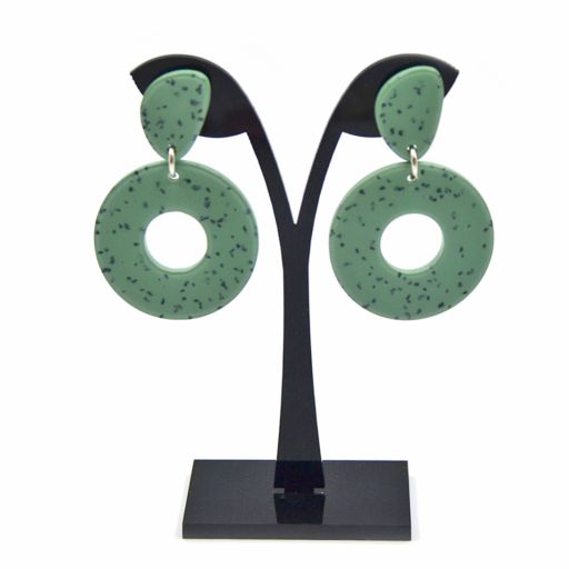 Pendientes Donut Granito Verde  [0]