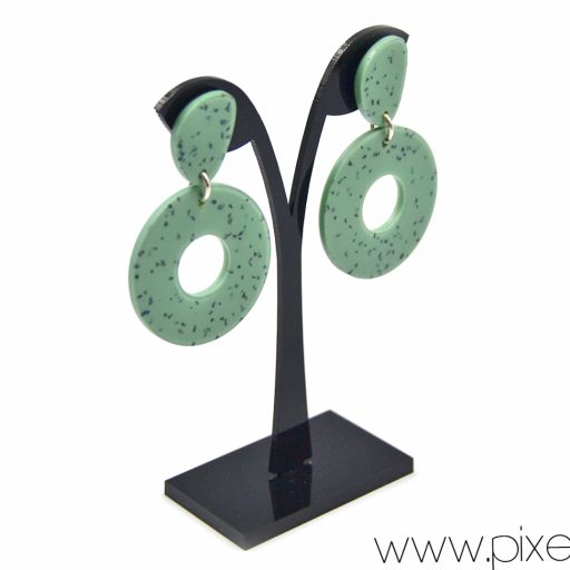 Pendientes Donut Granito Verde  [1]