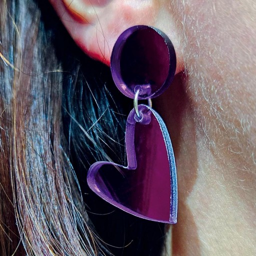 Pendientes Party Love Morado [2]