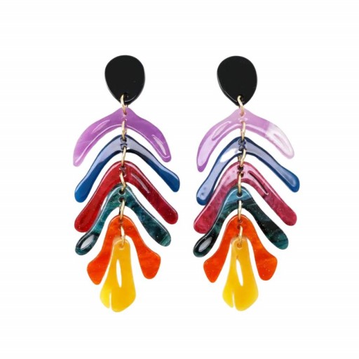 Pendientes Hoja Multicolor