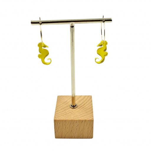 Pendientes Caballito de Mar Amarillo