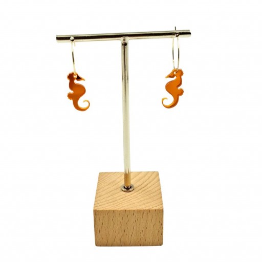 Pendientes Caballito de Mar Naranja