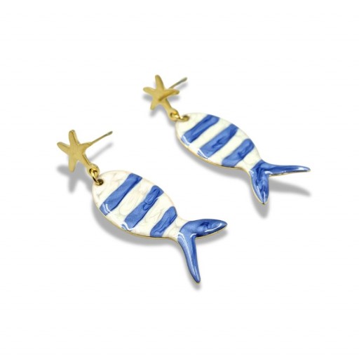 Pendientes Salitre Azul