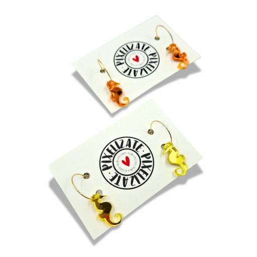 Pendientes Caballito de Mar Amarillo [2]