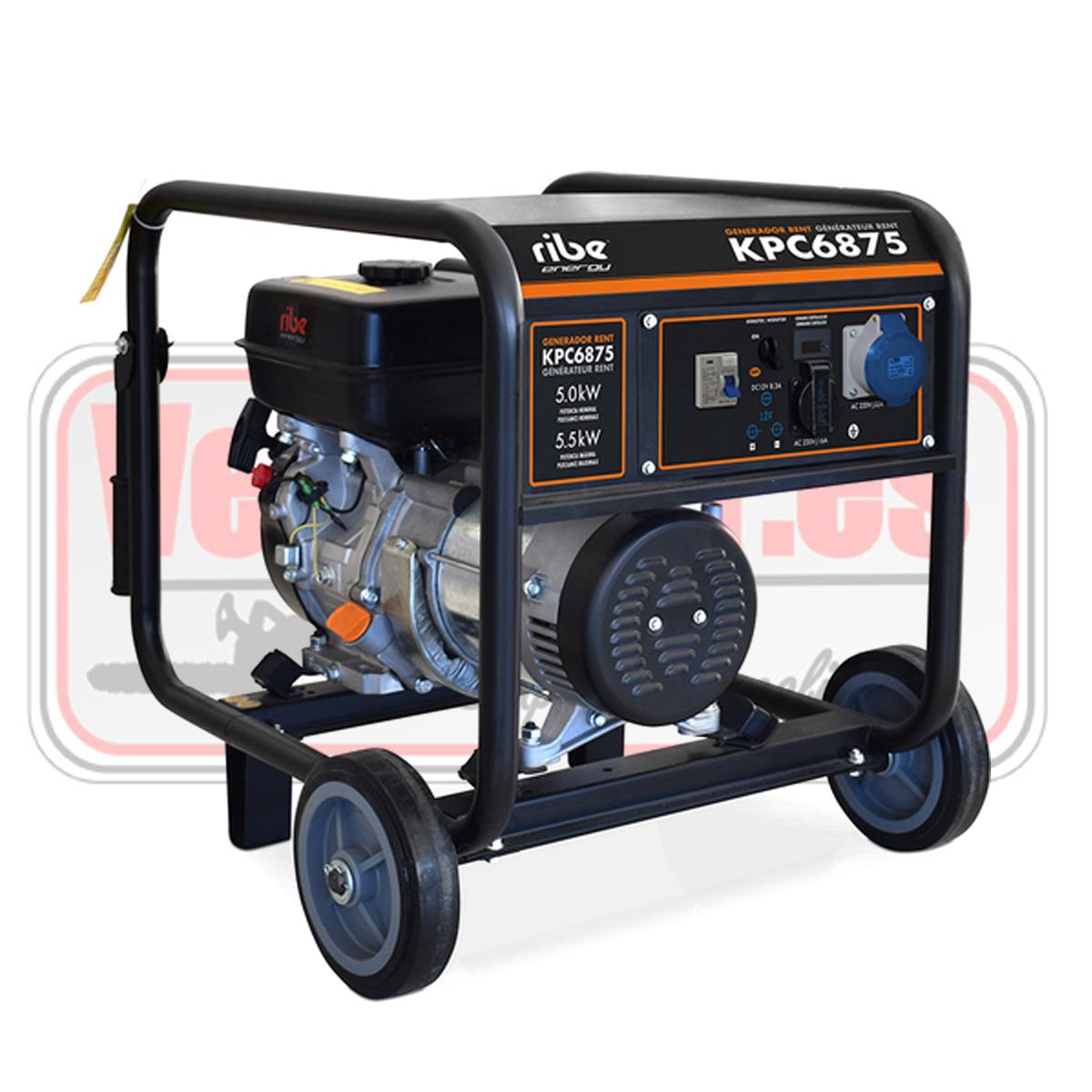 Generador gasolina monofasico 5kw KPC6875Rent mejor precio de oferta