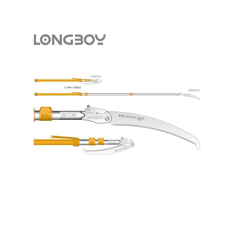 Lame De Rechange Silky 366-36 Pour Scie Télescopique Longboy - 360 Mm, 7,5 Dents/30mm - Denture Mirai-Me Trempée