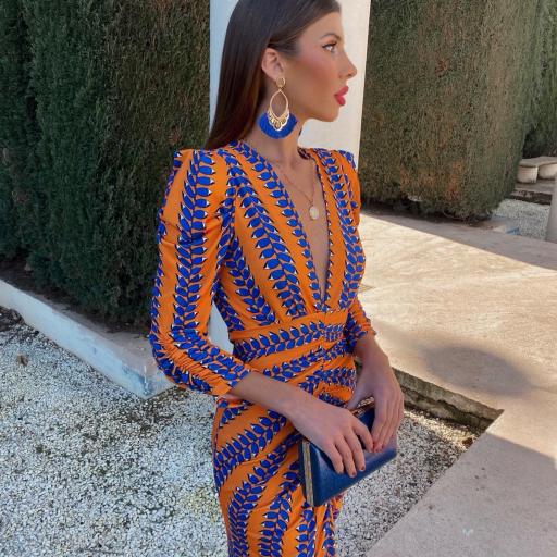 Vestido Kimchi Naranja/Azul