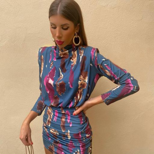 Vestido Tizziano Corto Azul [1]