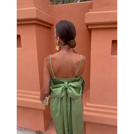 Vestido Lazo Espalda Verde [4]