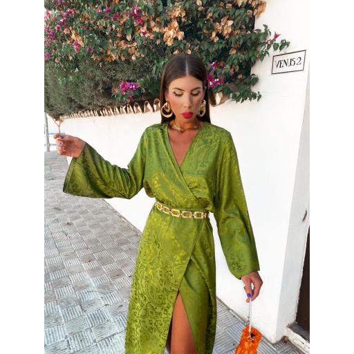 Vestido kimono Bruna Verde [2]