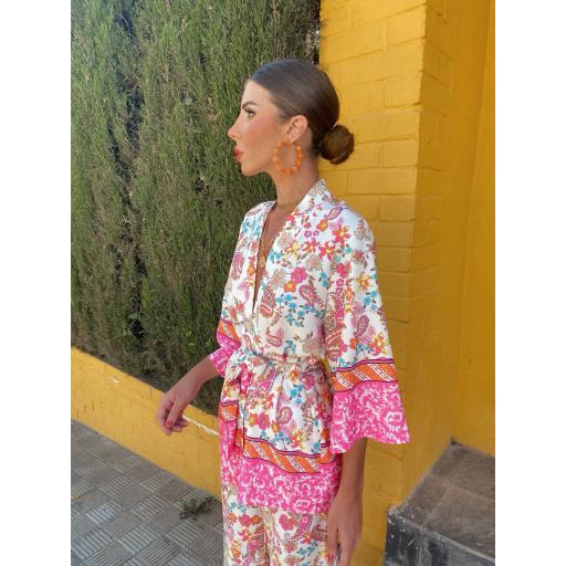 Conjunto kimono Góndola Rosa