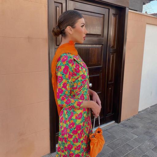 Vestido Merlo Verde/Fucsia [4]