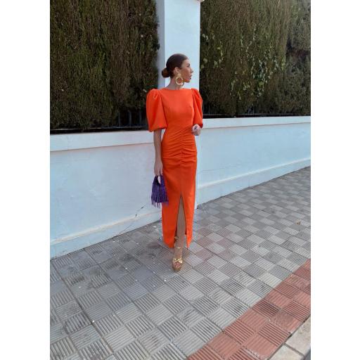 Vestido Pulcherrima Liso Naranja [1]