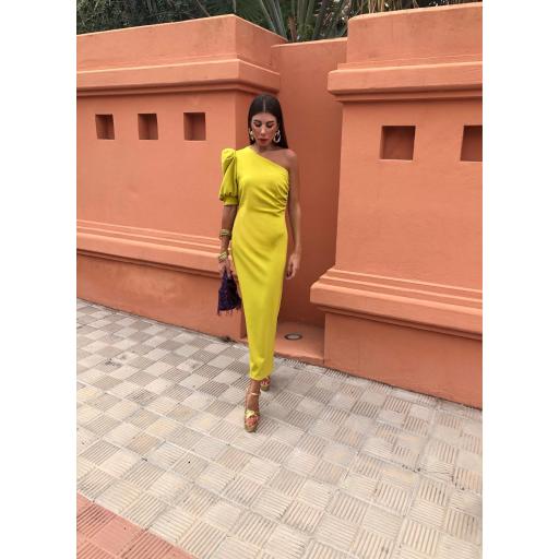 Vestido Etíope Mostaza/Lima [1]