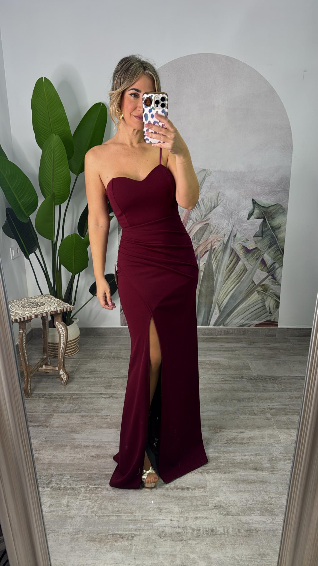 VESTIDO MARIA BURDEOS