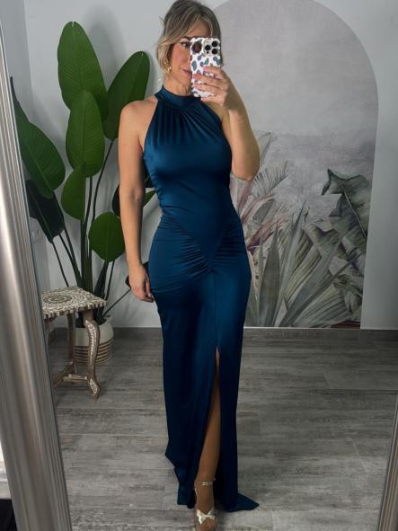 VESTIDO GEORGINA AZUL PATO