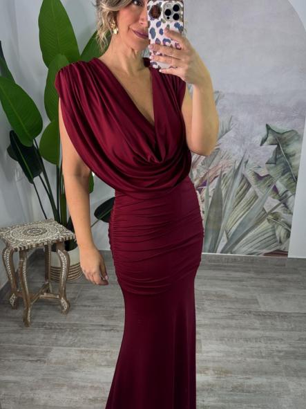 VESTIDO ELENA BURDEOS