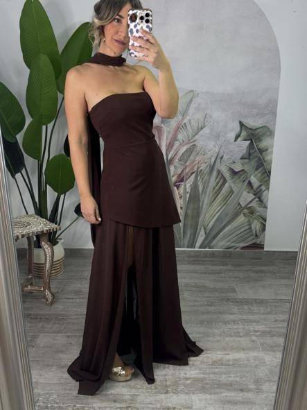 VESTIDO CLARA MARRÓN 