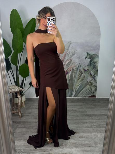 VESTIDO CLARA MARRÓN  [1]