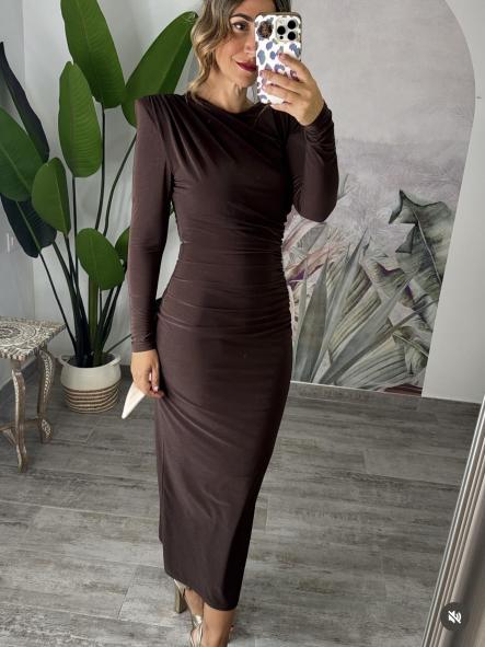 VESTIDO ANITA MARRON