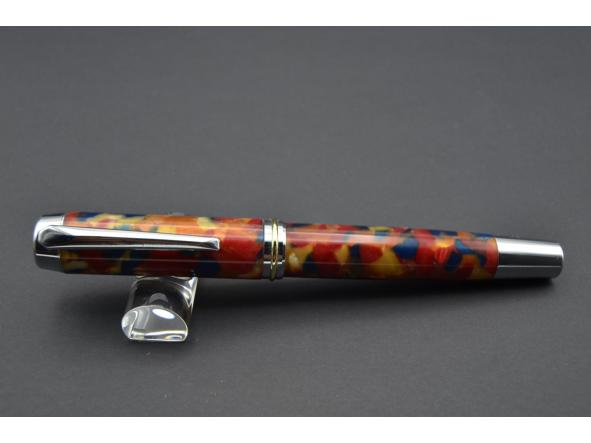 Estilográfica Pacífico crush rojo-azul [1]