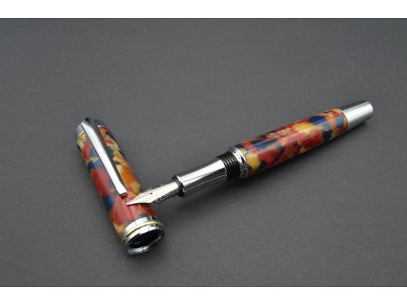 Estilográfica Pacífico crush rojo-azul [0]