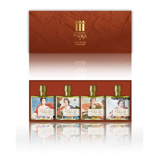 Estuche Aceite Oliva Virgen Extra Ermita del Ara variedad Picolimón 4x100 ml. [0]