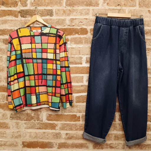 Pantalón bombacho denim 