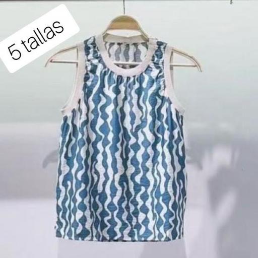 Top estampado ondas