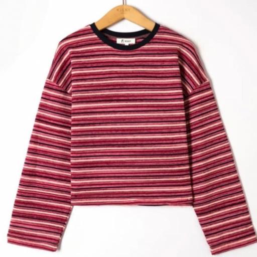 Camiseta crop de rayas de colores [3]