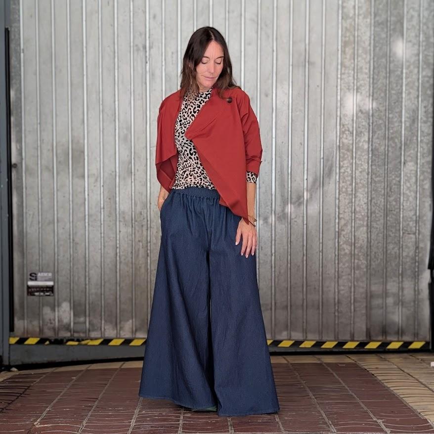 Falda pantalón denim