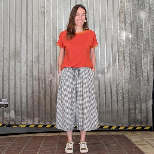 Falda pantalón vichy