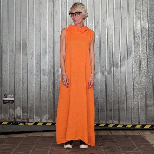 Vestido oversize de lino