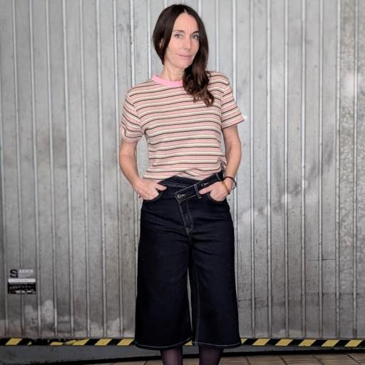 Bermuda vaquera recta