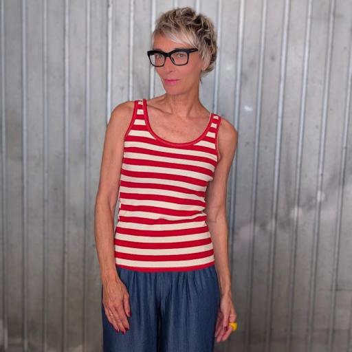 Camiseta rayas tirante [0]