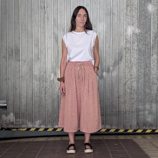 Falda pantalón vichy
