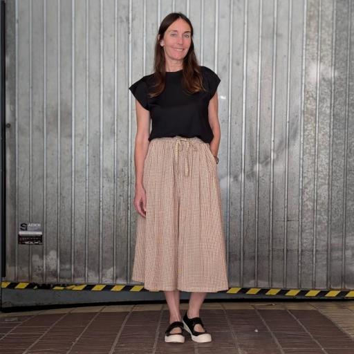 Falda pantalón vichy [0]