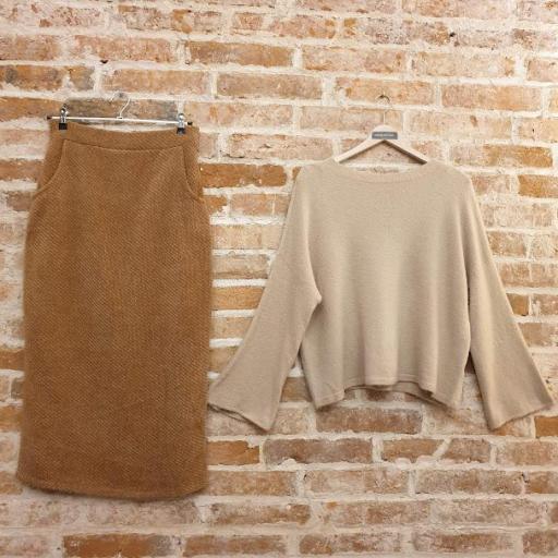 Jersey de punto de manga extra ancha