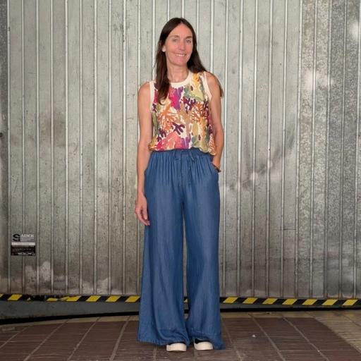 Pantalón denim ancho