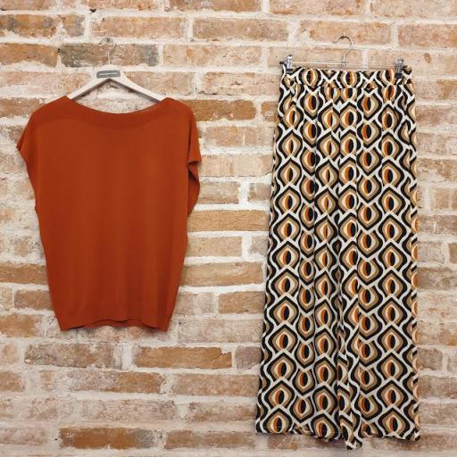 Pantalón estampado geométrico [0]
